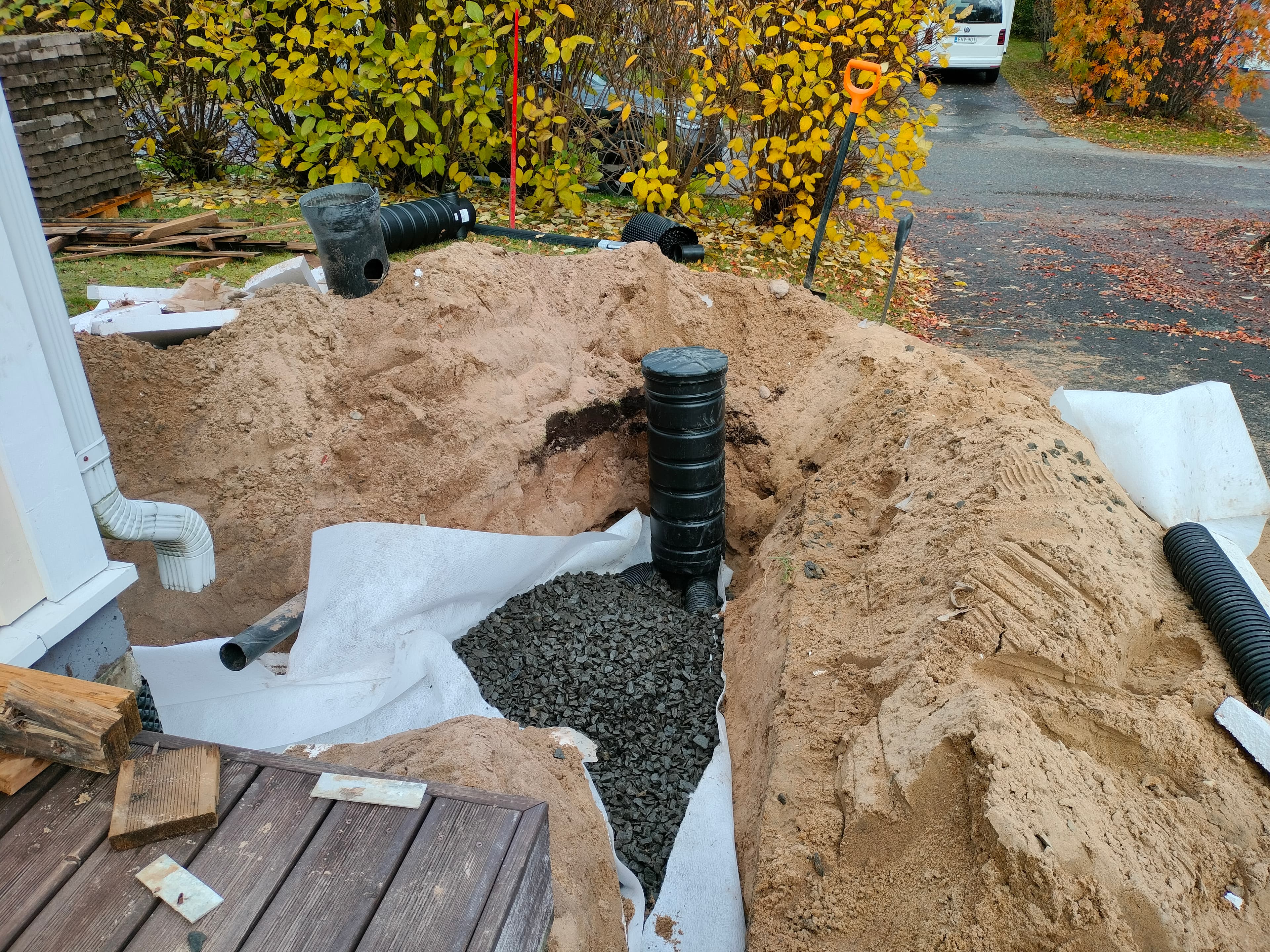 Salaojitus saneerausta